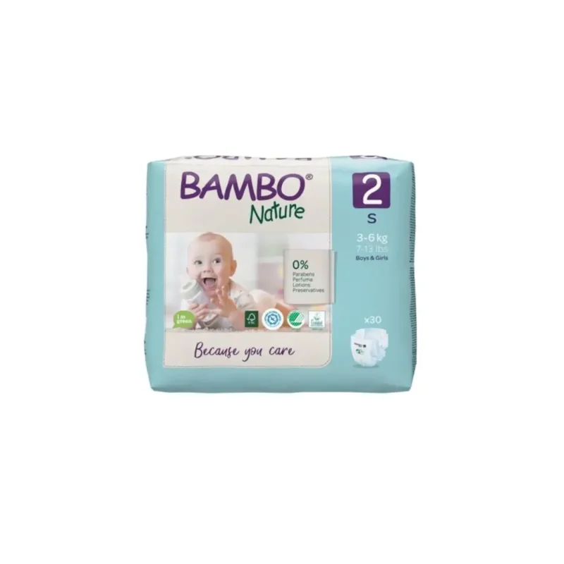 bambo nature couche t2 3 6kg 30 unites 1 BAMBO NATURE COUCHE T2 ( 3-6KG+ ) 30 UNITÉS BAMBO