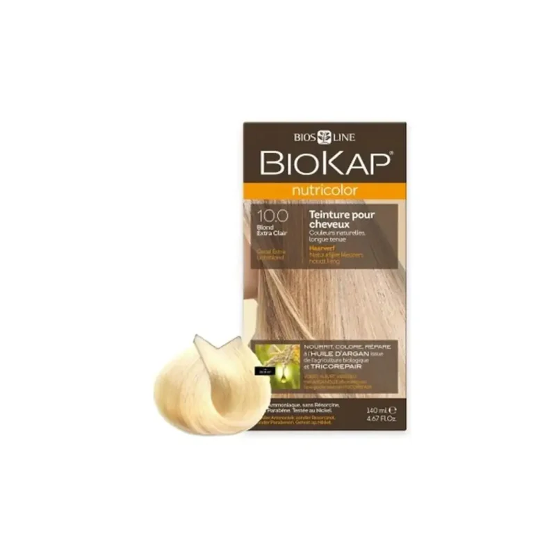 biokap nutricolor 10.0 blond extra clair 1 BIOKAP NUTRICOLOR 10.0 BLOND EXTRA CLAIR BIOKAP