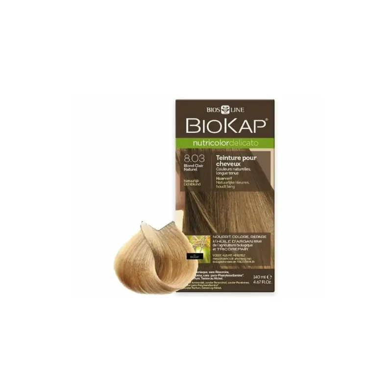 biokap nutricolor delicato rapid 8.03 blond clair naturel 1 BIOKAP NUTRICOLOR DELICATO RAPID 8.03 BLOND CLAIR NATUREL BIOKAP