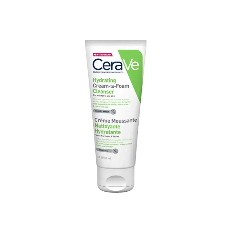 cerave creme moussante nettoyante hydratante peau normale a seche 100ml 1 CeraVe Crème Moussante Nettoyante Hydratante Peau Normale à Sèche | 100ml CERAVE