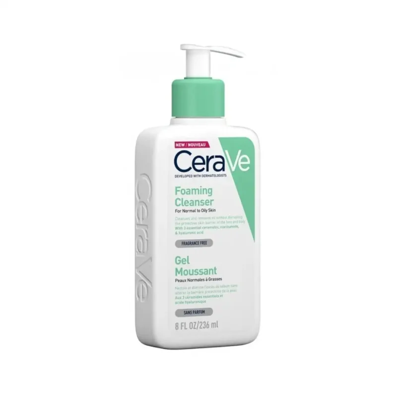 cerave gel moussant nettoyant peau normale a grasse 236ml 7 1 CeraVe Gel Moussant Nettoyant Peau Normale à Grasse | 236ml CERAVE