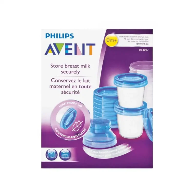 design sans titre 2024 02 16t152524.980 AVENT SET POTS DE CONSERVATION POUR LAITMATERNEL 180 ML/6OZ AVENT