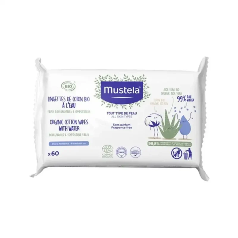 design sans titre 2024 02 23t092637.178 MUSTELA LINGETTES DE COTON BIO À L’EAU *60 MUSTELA