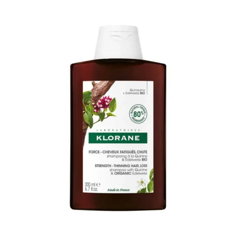 design sans titre 2024 02 27t131958.386 KLORANE SHAMPOOING A LA QUININE & EDELWEISSBIO 200ML KLORANE