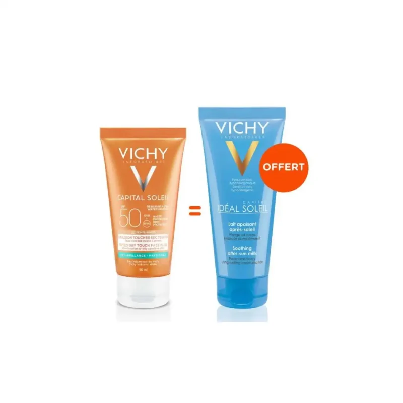 design sans titre 2024 03 04t093524.873 VICHY PROMO CAPITAL SOLEI-TOUCHER SEC TEINTEE+ APRES SOLEIL 100ML OFFERT VICHY