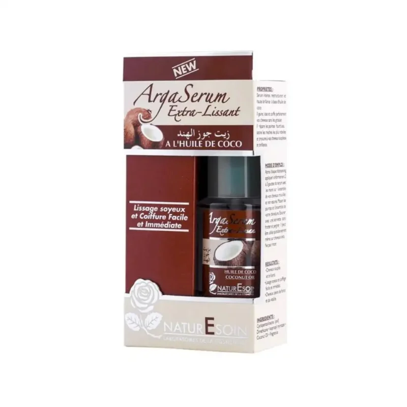 design sans titre 2024 03 12t113724.039 NATURESOIN ArgaSerum Serum capillaire 50ml –Huile de coco NATURESOIN