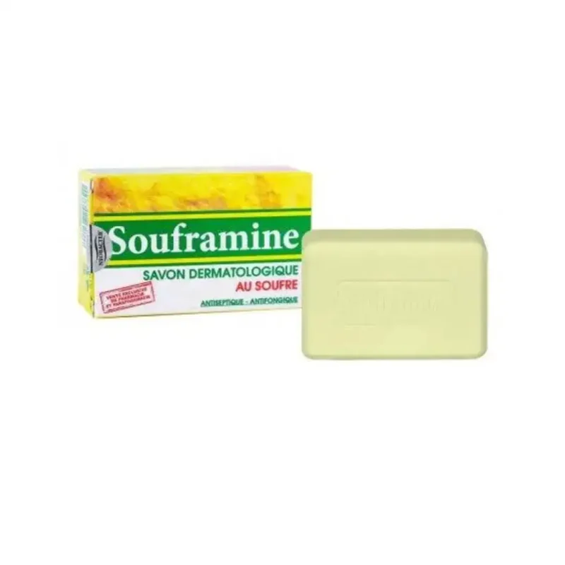 design sans titre 2024 03 13t100438.634 SOUFRAMINE Savon Antiseptique 90g – au Soufre NATURESOIN