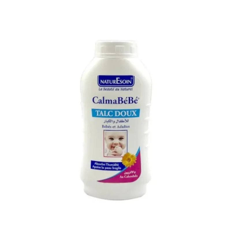 design sans titre 2024 03 13t111952.630 Calma BéBéTalc Doux 100g – Bébé et Adulte – au Calendula N.M NATURESOIN