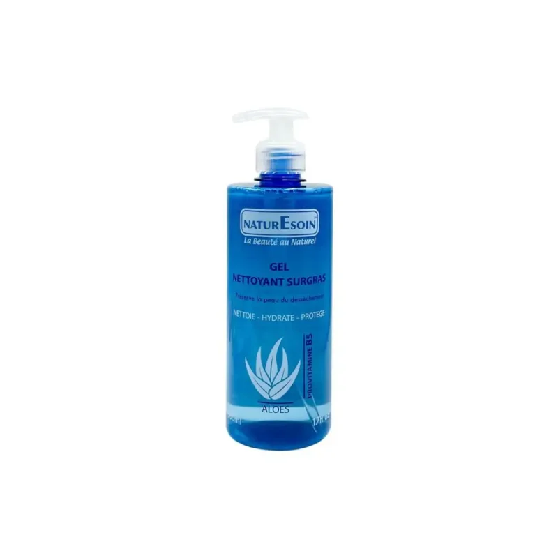 design sans titre 2024 03 13t144249.382 NATURESOIN Gel nettoyant surgras Aloes – 500 ml NATURESOIN