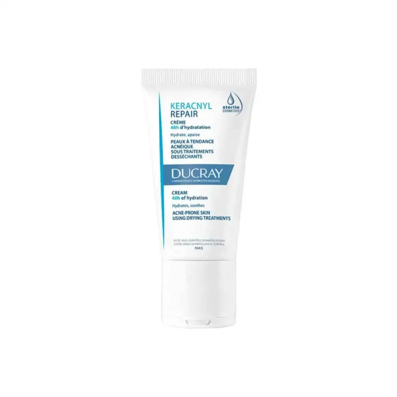 design sans titre 2024 04 01t103014.047 Ducray Crème visage compensatrice du dessèchement cutané induit par un traitement anti-acnéique oral Keracnyl Repair Crème DUCRAY