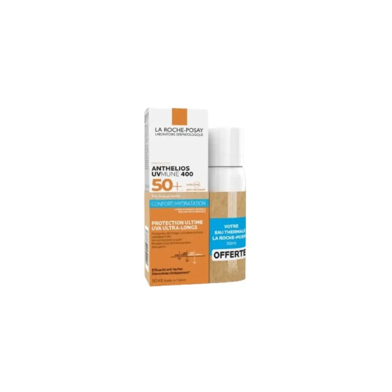 design sans titre 2024 05 16t104407.611 LA ROCHE POSAY Anthelios Ultra Crème Invisible Spf 50+(50ml) = Eau Thermale 50ML OFFERT LA ROCHE-POSAY