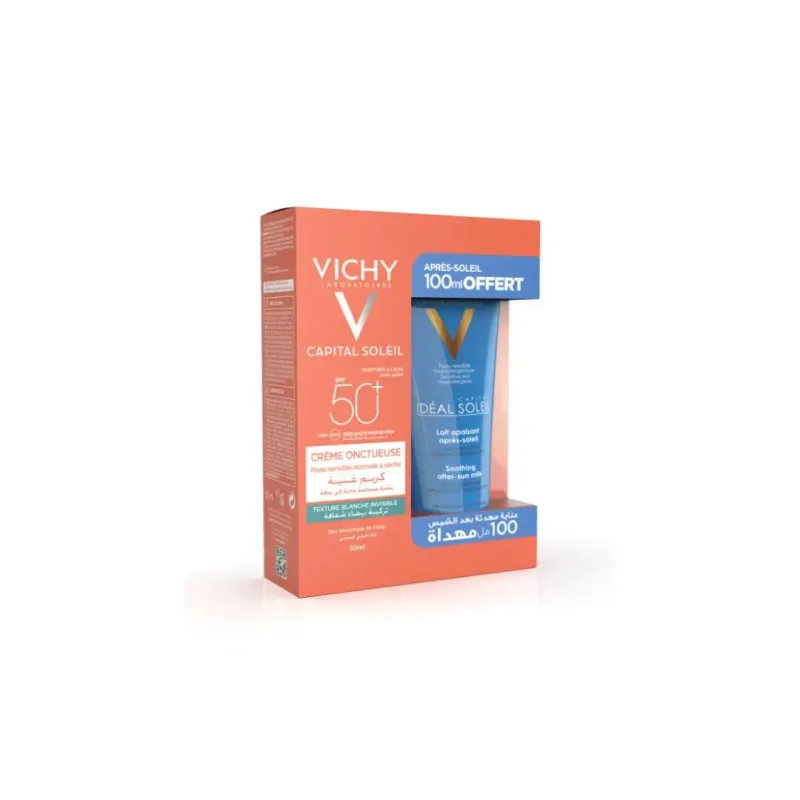 design sans titre 2024 05 16t104752.620 OFFRE VICHY CAPITAL SOLEIL CRÉME ONCTUEUSE 50ML+LAIT APRÉS SOLEIL 100ML OFFERT VICHY