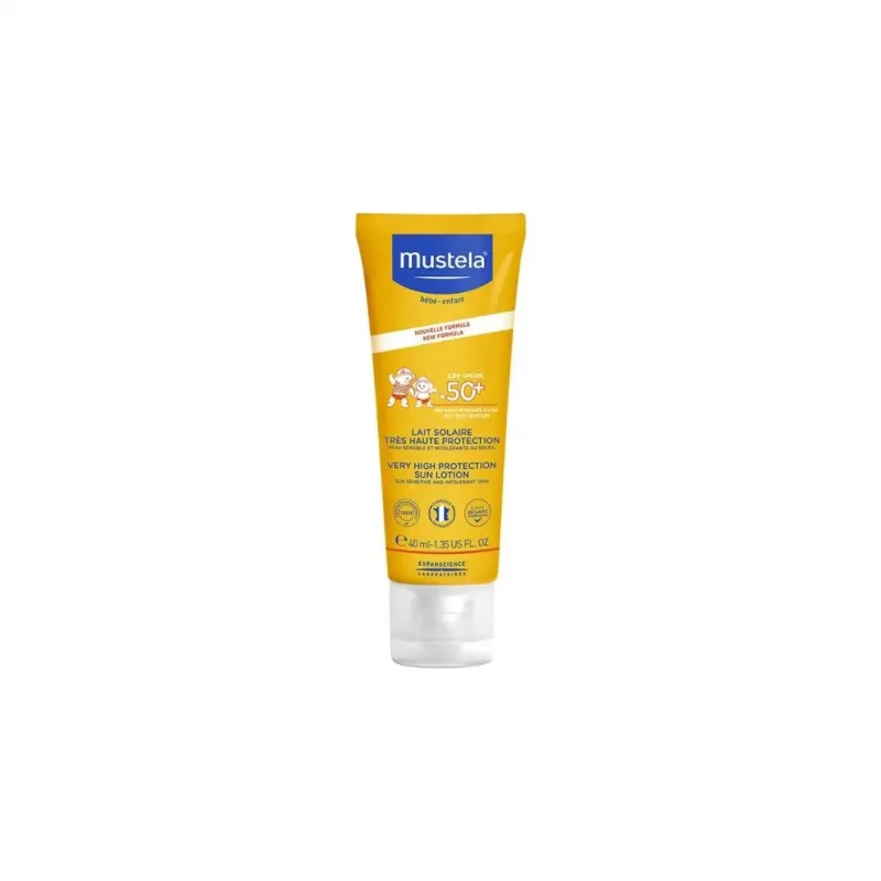 design sans titre 79 MUSTELA LAIT SOLAIRE SPF50+ TRES HAUTE PROTECTION 40ML MUSTELA