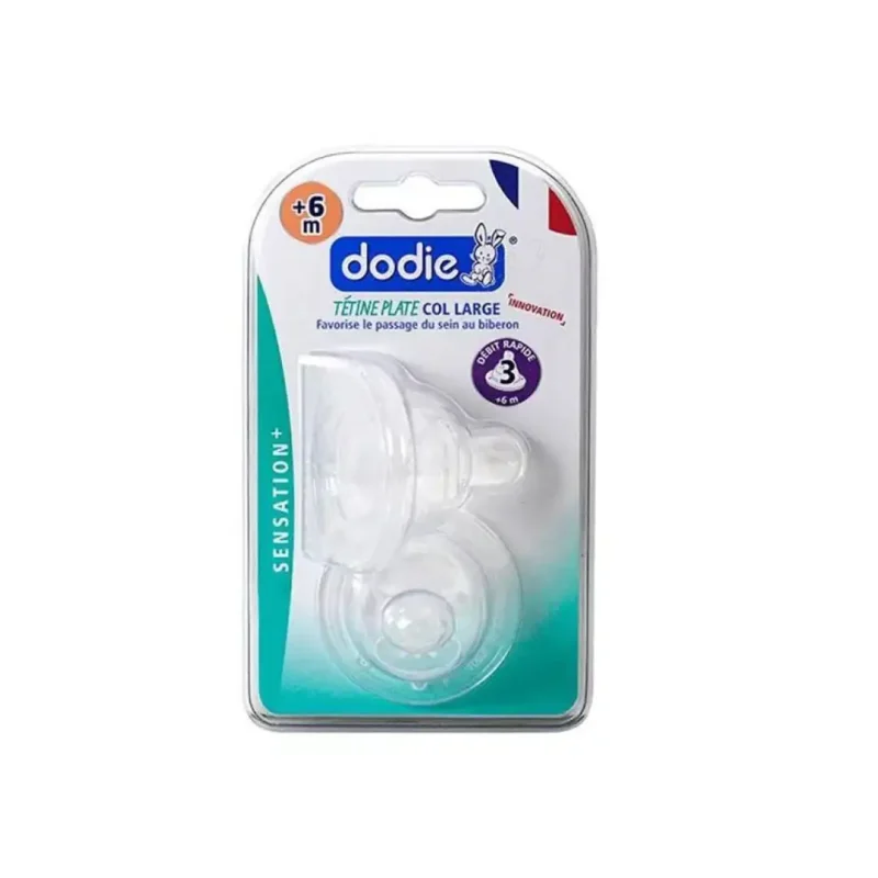 dodie tetine plate sens anti colique d3 6m x3 1 DODIE TETINE PLATE SENS+ ANTI COLIQUE D3 +6M X2 DODIE