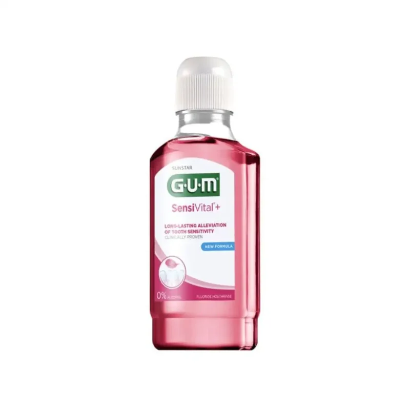 gum bain de bouche sensivital 300ml ref 6081 1 GUM BAIN DE BOUCHE SENSIVITAL+ 300ML REF 6081 GUM