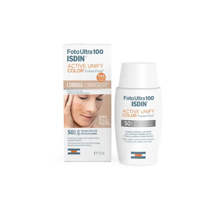 isdin fotoultra 100 active unify color depigmentant spf50 50 ml 1 Isdin FotoUltra 100 Active Unify Color Dépigmentant SPF50+ 50 ml ISDIN