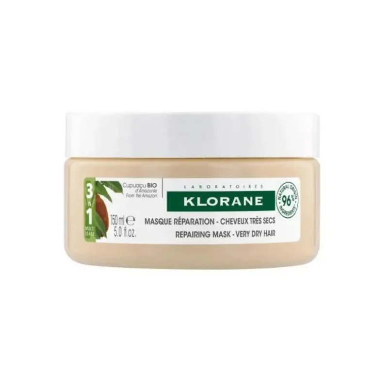 klorane masque reparation 3 en 1 au cupuacu bio cheveux tres secs 1 1 Klorane – Masque Réparation 3 en 1 au Cupuaçu BIO – Cheveux très secs KLORANE