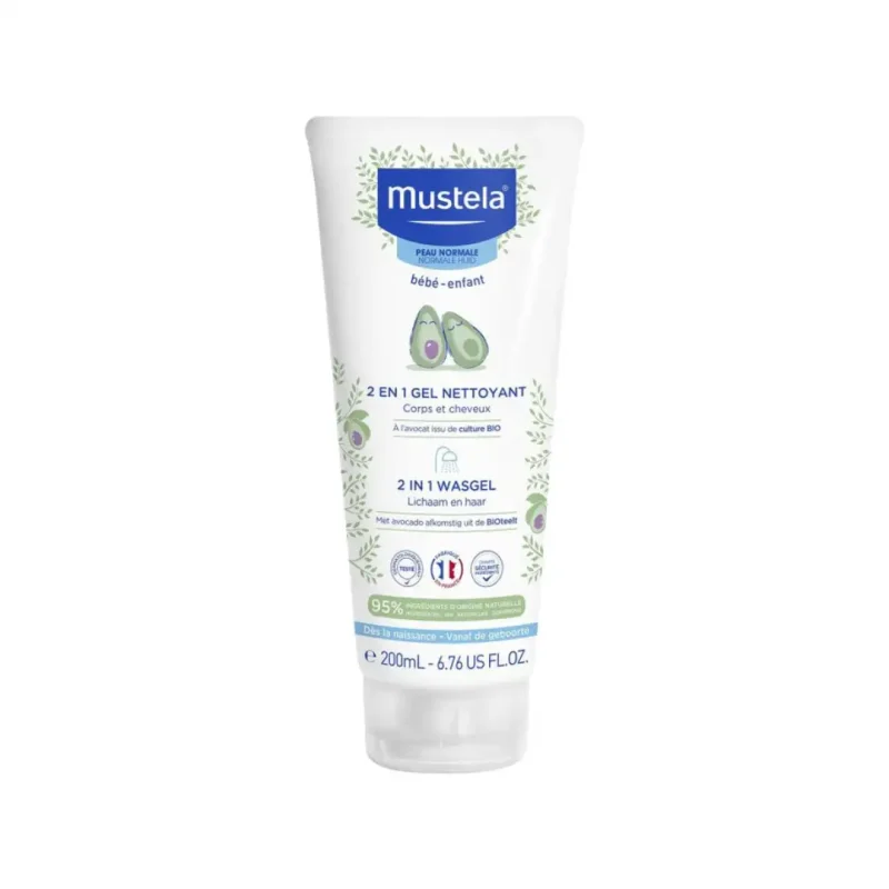 mustela 2 en 1 bebe cheveux amp corps 200ml 1 MUSTELA 2 EN 1 BÉBÉ CHEVEUX & CORPS 200ML MUSTELA