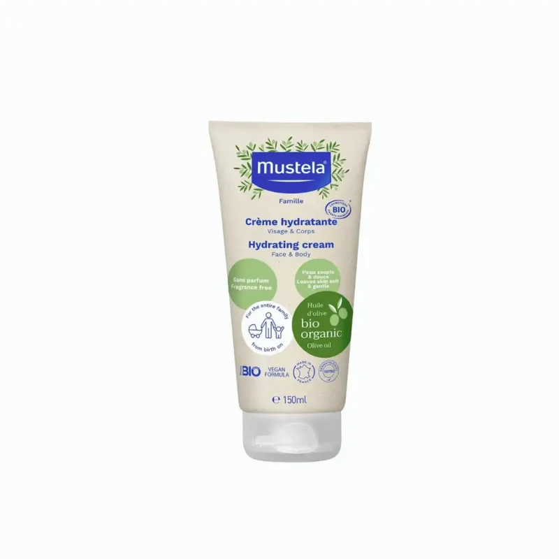 mustela organic hydrating cream with olive oil and aloe 150ml 1 MUSTELA ORGANIC HYDRATING CREAM WITH OLIVE OIL AND ALOE 150ML MUSTELA