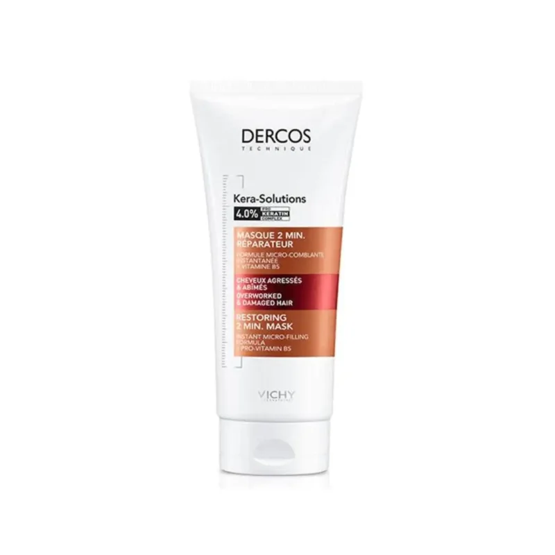 vichy dercos kera solutions masque 2min. reparateur cheveux secs et abimes 200ml 1 Vichy Dercos Kera-Solutions Masque 2min. Réparateur Cheveux Secs et Abîmés | 200ml VICHY