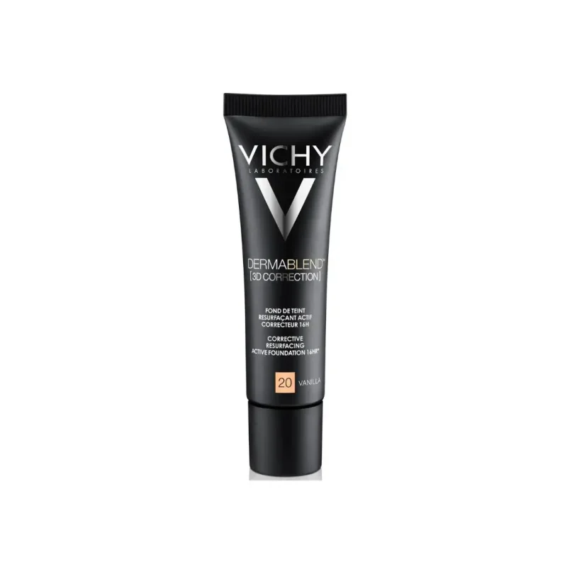 vichy dermablend fond de teint correction 3d spf25 peau grasse acneique 20 vanilla 30ml 1 Vichy Dermablend Fond de Teint Correction 3D SPF25 Peau Grasse Acnéique 20 VANILLA | 30ml VICHY