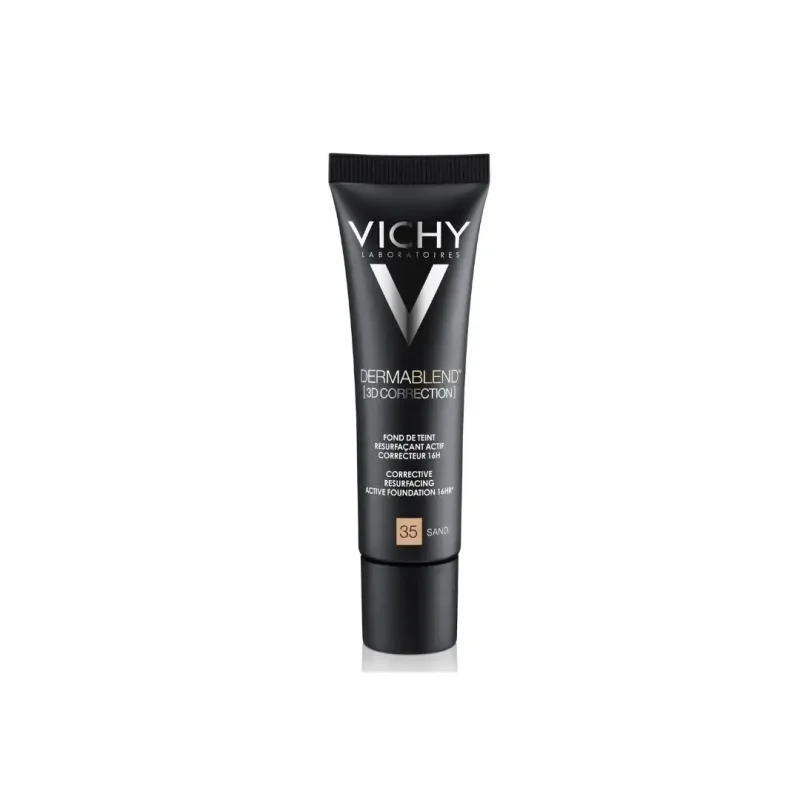 vichy dermablend fond de teint correction 3d spf25 peau grasse acneique 35 sand 30ml 1 Vichy Dermablend Fond de Teint Correction 3D SPF25 Peau Grasse Acnéique 35 SAND | 30ml VICHY