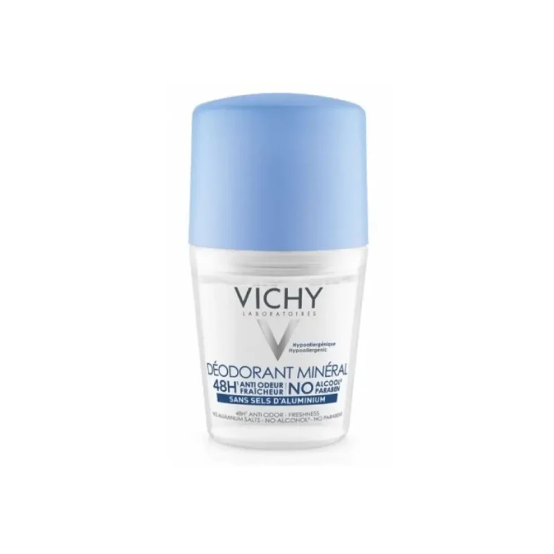 vichy dermo tolerance deodorant mineral 48h bille sans sels daluminium peau sensible et reactive 50ml 1 1 Vichy Dermo-Tolérance Déodorant Minéral 48H Bille Sans Sels d’Aluminium Peau Sensible et Réactive | 50ml VICHY