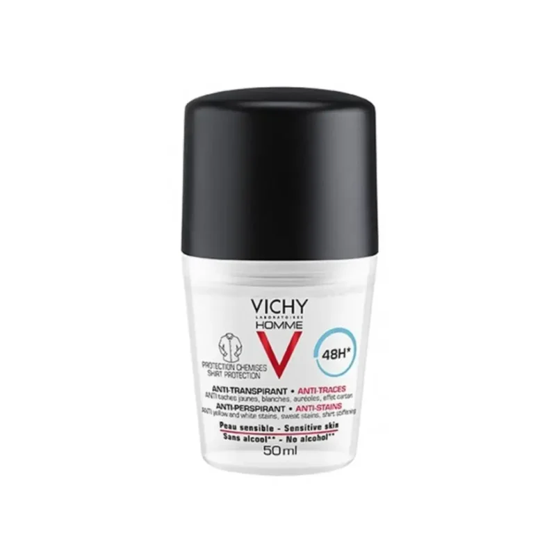 vichy homme deodorant bille anti traces 48h protection chemises peau sensible 50ml 1 1 Vichy Homme Déodorant Bille Anti-Traces 48H Protection Chemises Peau Sensible | 50ml VICHY