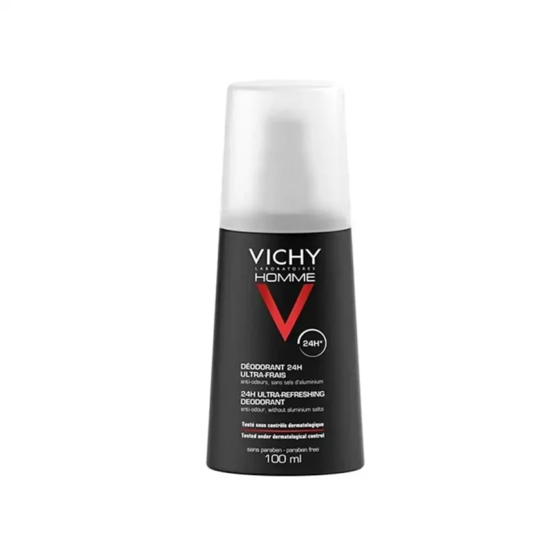 vichy homme deodorant vaporisateur ultra frais 24h peau sensible 100ml 1 1 Vichy Homme Déodorant Vaporisateur Ultra-Frais 24H Peau Sensible | 100ml VICHY