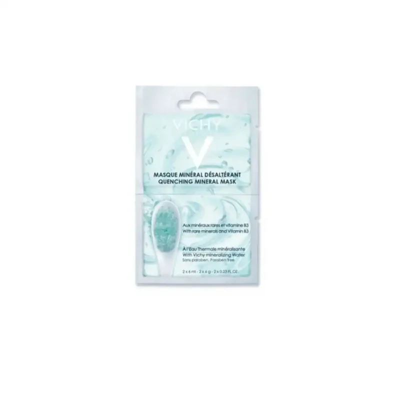 vichy masque mineral hydratant peau deshydratee et sensible 2 x 6ml 1 Vichy Masque Minéral Hydratant Peau Déshydratée et Sensible | 2 x 6ml VICHY