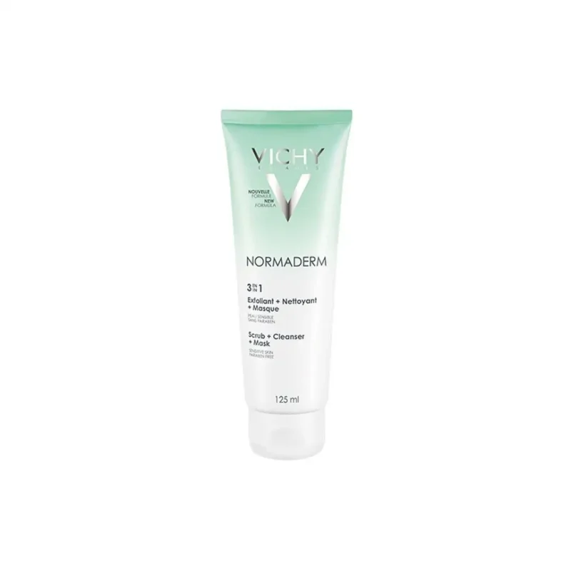 vichy normaderm 3en1 exfoliant nettoyant masque peau mixte a grasse 125ml 1 1 Vichy Normaderm 3en1 Exfoliant Nettoyant Masque Peau Mixte à Grasse | 125ml VICHY